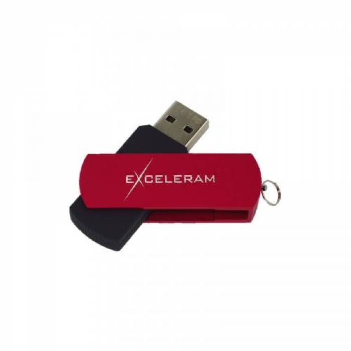 Memorie USB Exceleram P2 16GB, USB 3.0, Red-Black