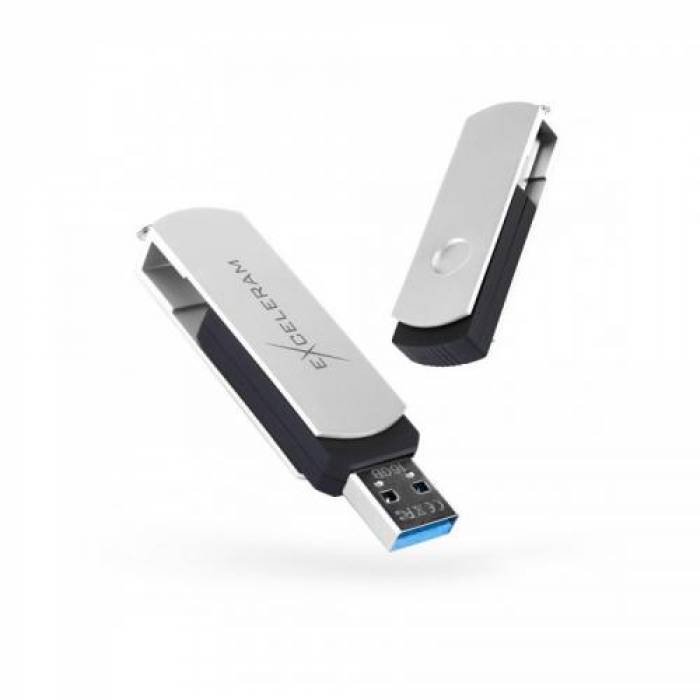 Memorie USB Exceleram P2 32GB, USB 3.0, White-Black