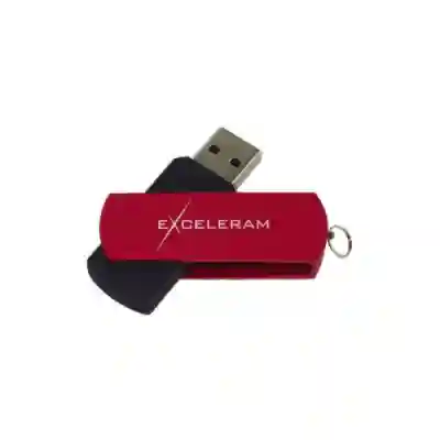 Memorie USB Exceleram P2 64GB, USB 2.0, Red-Black