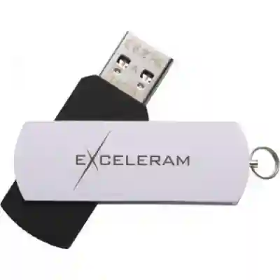 Memorie USB Exceleram P2 64GB, USB 2.0, White-Black