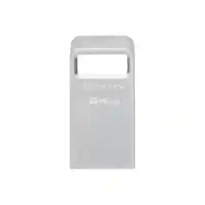 Memorie USB Kingston DataTraveler Micro, 64GB, USB 3.0, Silver