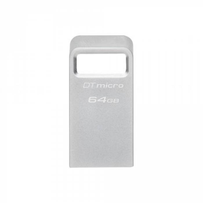 Memorie USB Kingston DataTraveler Micro, 64GB, USB 3.0, Silver