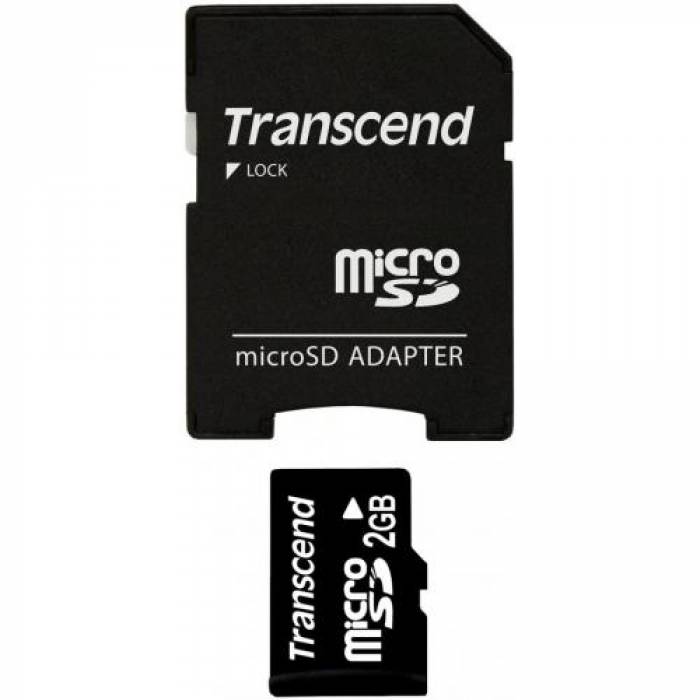 Memory Card microSD Transcend 300S 2GB, Class 10, UHS-I U1 + Adaptor SD