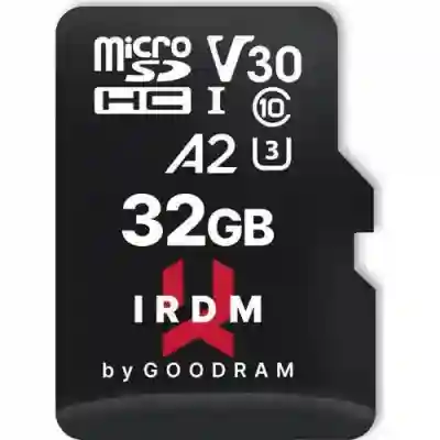 Memory Card MicroSDHC Goodram IRDM 32GB, Class 10, UHS-I U3 + Adaptor SD