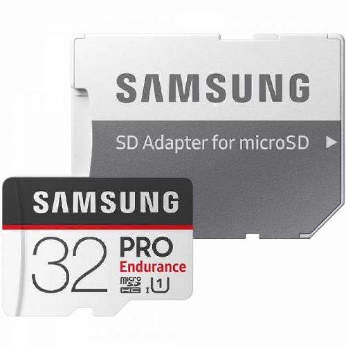 Memory Card microSDHC Samsung PRO Endurance 32GB, Class 10, UHS-I U1 + Adaptor SD