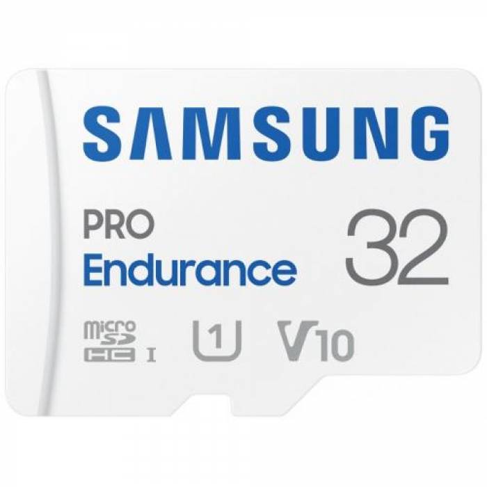 Memory Card microSDHC Samsung PRO Endurance 32GB, Class 10, UHS-I U1, V10 + Adaptor SD