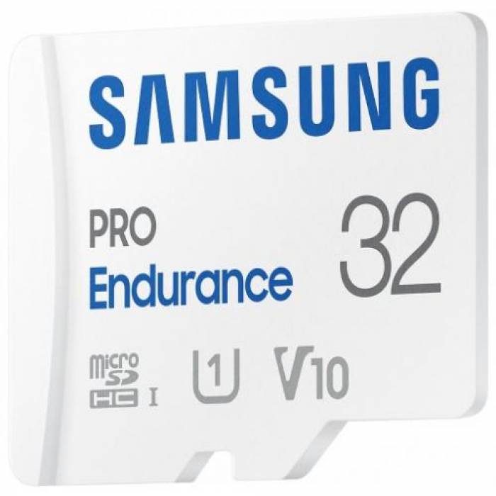 Memory Card microSDHC Samsung PRO Endurance 32GB, Class 10, UHS-I U1, V10 + Adaptor SD