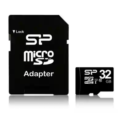 Memory Card microSDHC Silicon Power 32GB, Class 10, UHS-I U1 + Adaptor SD