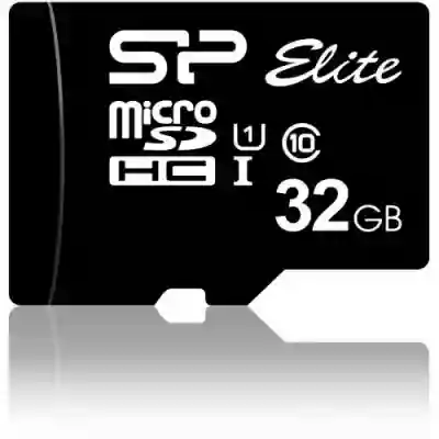 Memory Card microSDHC Silicon Power Elite 32GB, Class 10, UHS-I U1 + Adaptor SD