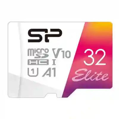Memory Card microSDHC Silicon Power Elite 32GB, Class 10, UHS-I U1, V10, A1 + Adaptor SD