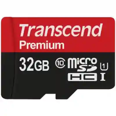 Memory Card microSDHC Transcend Premium 400x 32GB, Class 10, UHS-I U1 + Adaptor SD