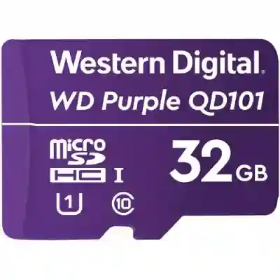 Memory Card microSDHC Western Digital Purple SC QD101 32GB, Class 10, UHS-I U