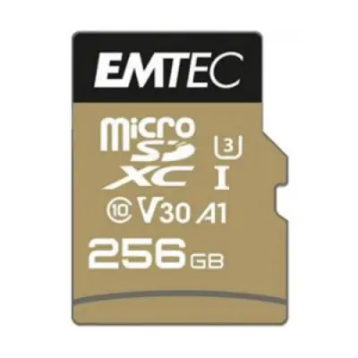 Memory Card microSDXC Emtec SpeedIN Pro 256GB, Class 10, UHS-I U3, V30, A1