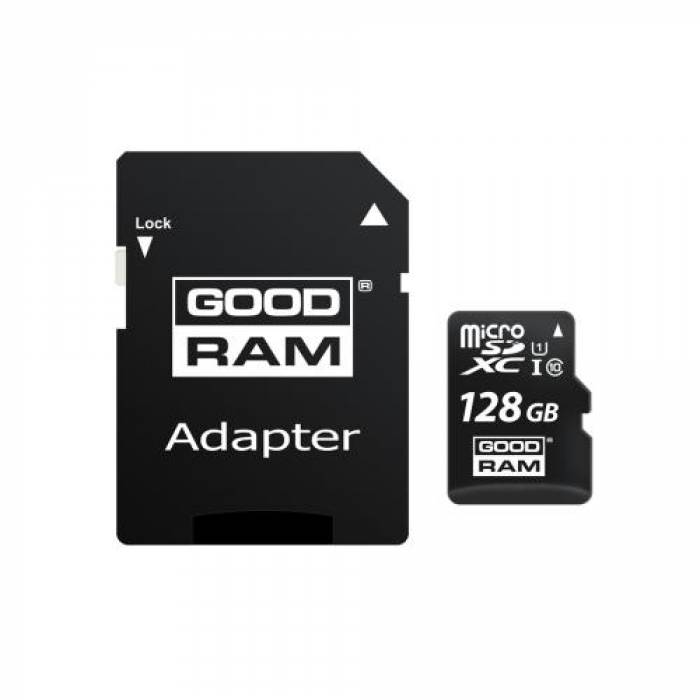 Memory Card microSDXC GOODRAM 128GB, Class 10, UHS-I U1 + Adaptor SD