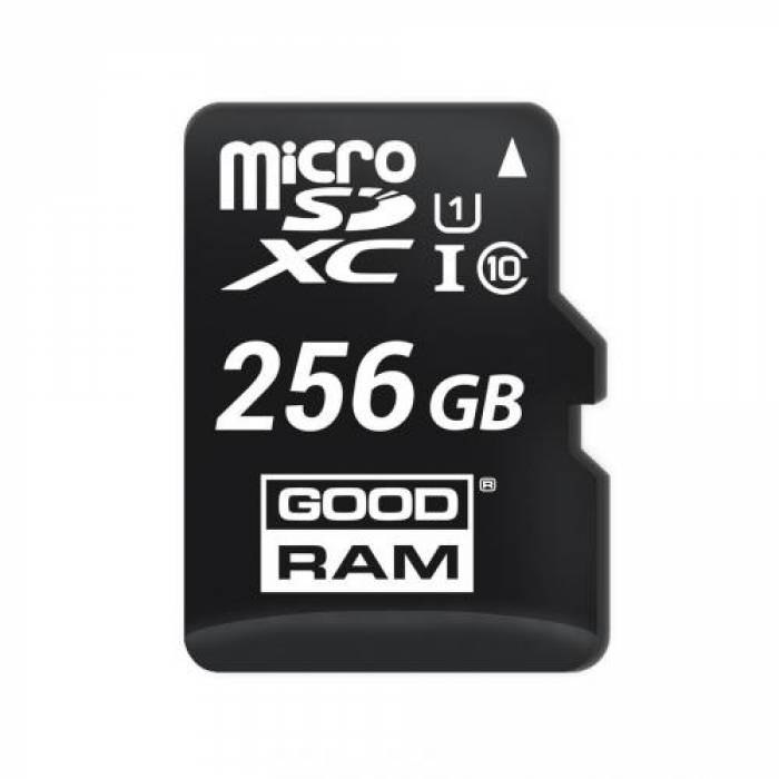 Memory Card microSDXC GOODRAM 256GB, Class 10, UHS-I U1 + Adaptor SD
