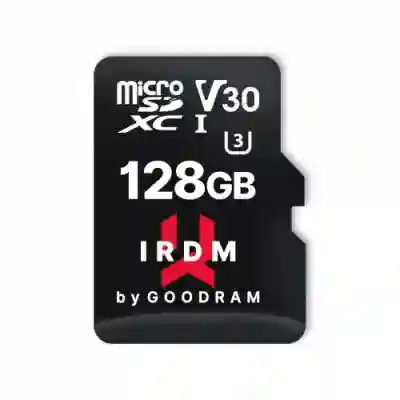 Memory Card microSDXC GOODRAM IRDM 128GB, Class 10, UHS-I U3, V30 + Adaptor SD