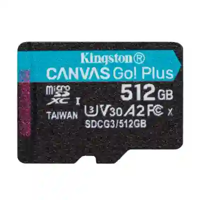 Memory Card microSDXC Kingston Canvas Go Plus 512GB, Class 10, UHS-I U3, V30, A2