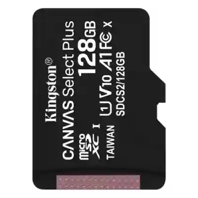 Memory Card microSDXC Kingston Canvas Select Plus 128GB, Class 10, UHS-I U1, V10, A1