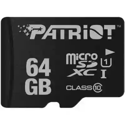 Memory Card microSDXC Patriot LX 64GB, Class 10, UHS-I U1