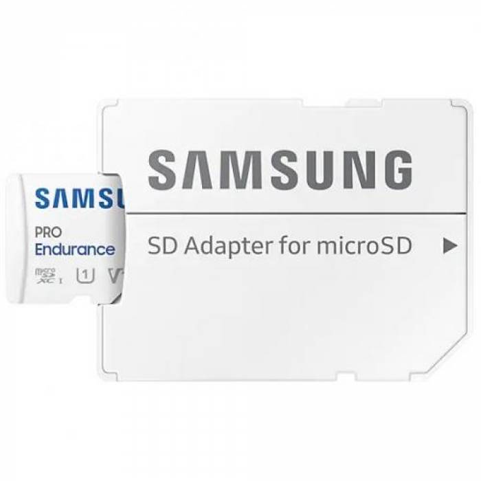 Memory Card microSDXC Samsung PRO Endurance 64GB, Class 10, UHS-I U1, V10 + Adaptor SD