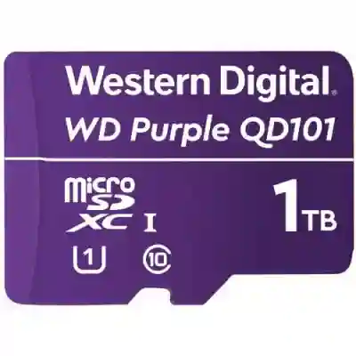 Memory Card microSDXC Western Digital Purple SC QD101 1TB, Class 10, UHS-I U