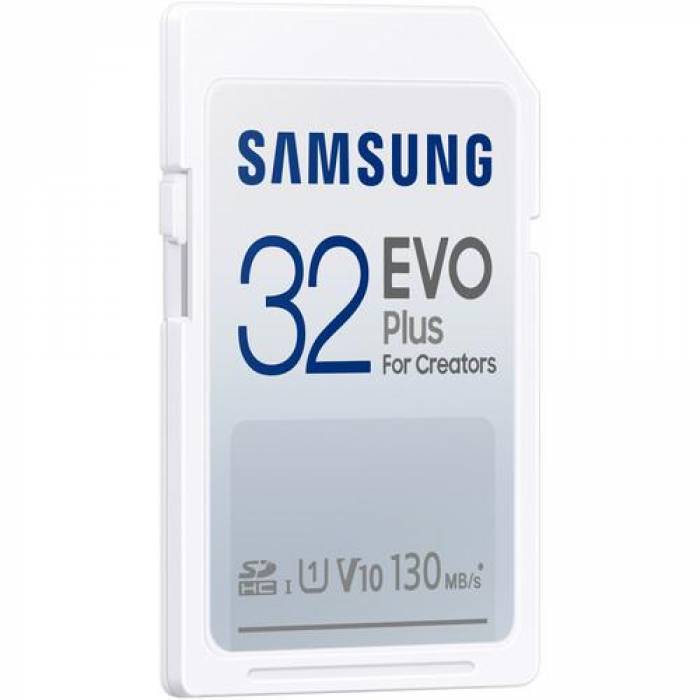 Memory Card SDHC Samsung EVO Plus 32GB, Class 10, UHS-I U1, V10