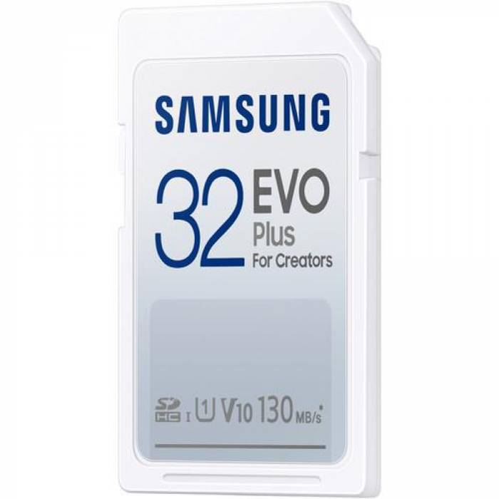 Memory Card SDHC Samsung EVO Plus 32GB, Class 10, UHS-I U1, V10