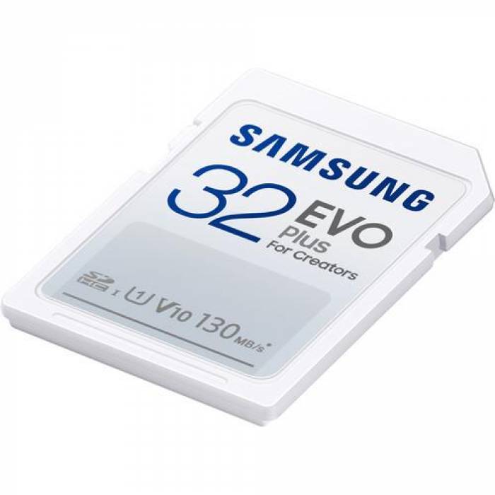 Memory Card SDHC Samsung EVO Plus 32GB, Class 10, UHS-I U1, V10