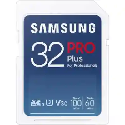 Memory Card SDHC Samsung PRO Plus 32GB, Class 10, UHS-I U3, V30