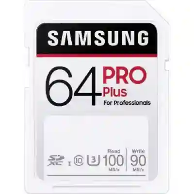 Memory Card SDHC Samsung PRO Plus 64GB, Class 10, UHS-I U3