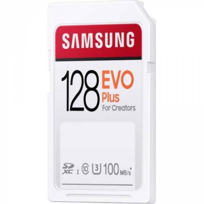 Memory Card SDXC Samsung EVO Plus 128GB, Class 10, UHS-I U3