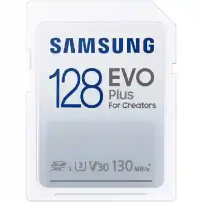 Memory Card SDXC Samsung EVO Plus 128GB, Class 10, UHS-I U3, V30