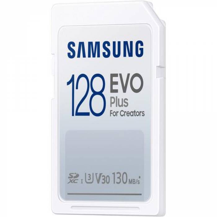 Memory Card SDXC Samsung EVO Plus 128GB, Class 10, UHS-I U3, V30