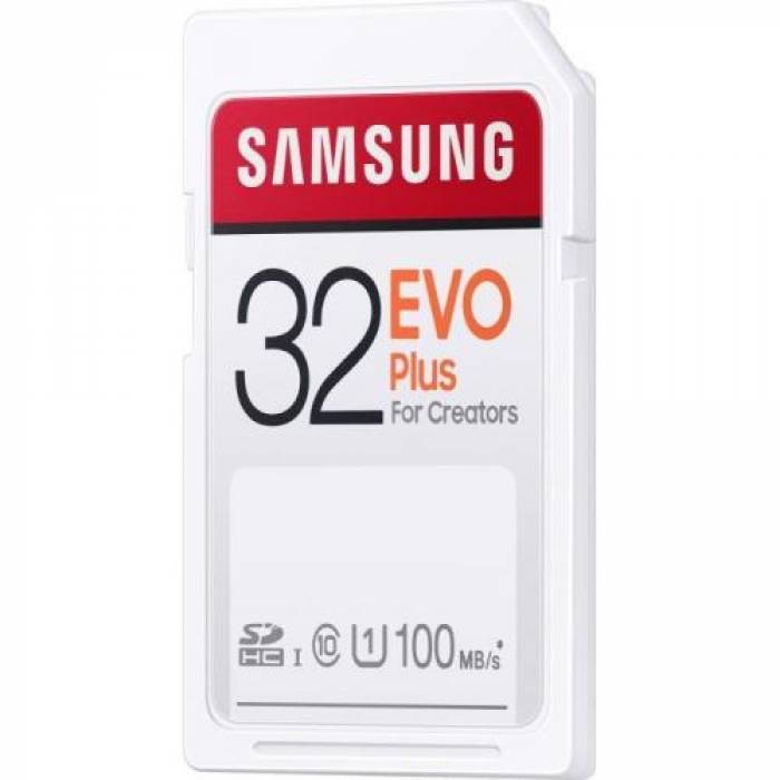 Memory Card SDXC Samsung EVO Plus 32GB, Class 10, UHS-I U1