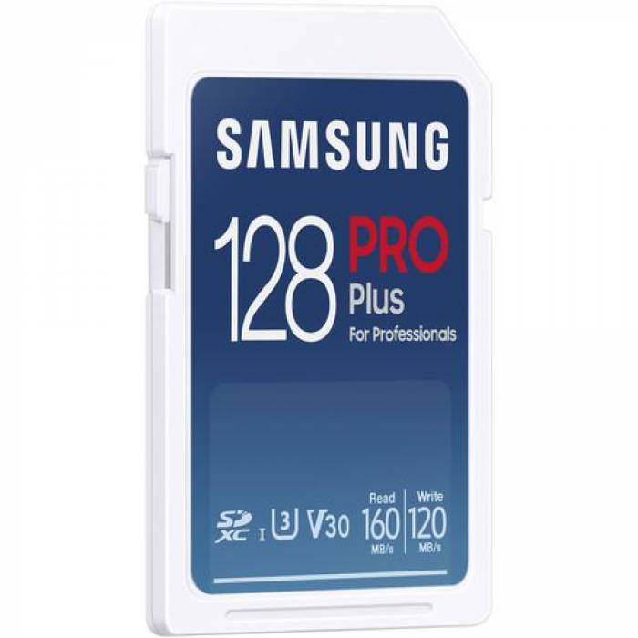 Memory Card SDXC Samsung PRO Plus 128GB, Class 10, UHS-I U3, V30