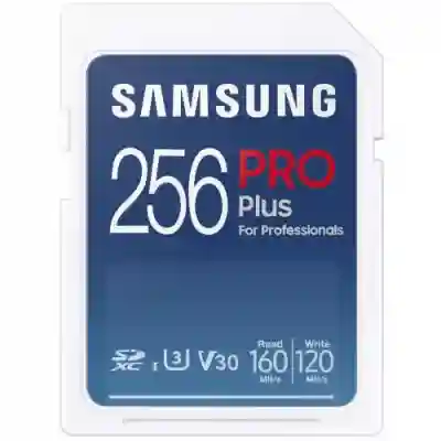 Memory Card SDXC Samsung PRO Plus 256GB, Class 10, UHS-I U3, V30