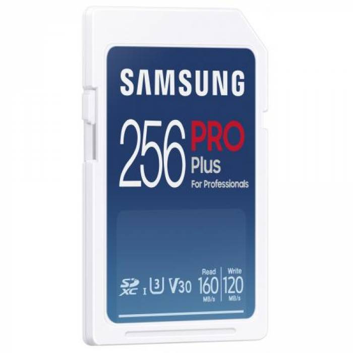 Memory Card SDXC Samsung PRO Plus 256GB, Class 10, UHS-I U3, V30
