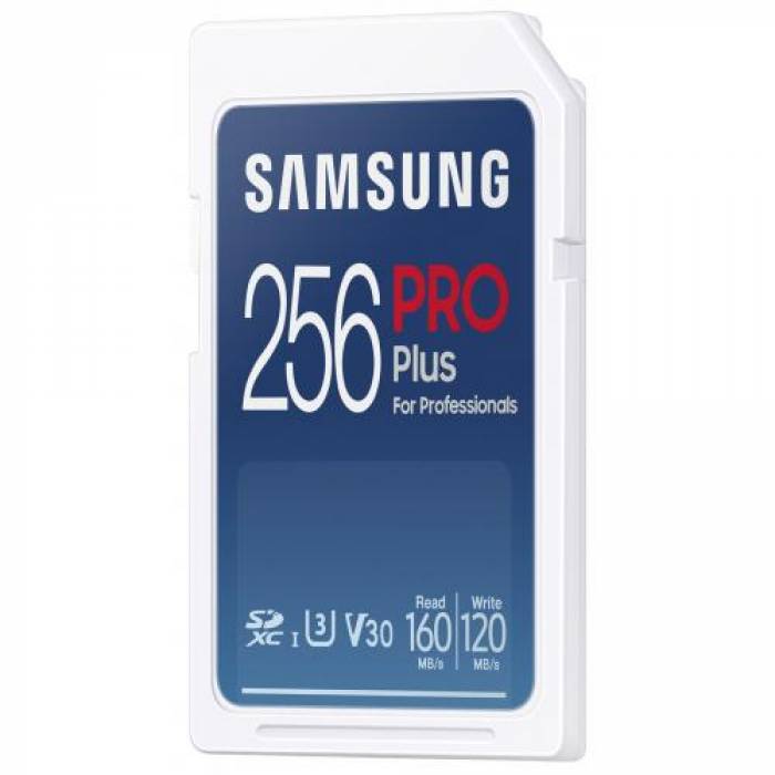 Memory Card SDXC Samsung PRO Plus 256GB, Class 10, UHS-I U3, V30