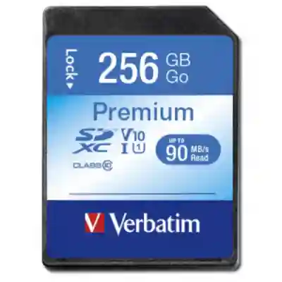 Memory Card SDXC Verbatim Premium 256GB, Class 10, UHS-I U1, V10