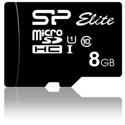 Memory Card Silicon Power microSDHC Elite 8GB, Class 10, UHS-I U1 + Adaptor SD