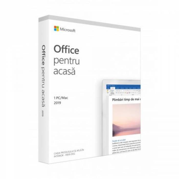 Microsoft Office Home and Student 2019, Engleza, Medialess Retail, 1User