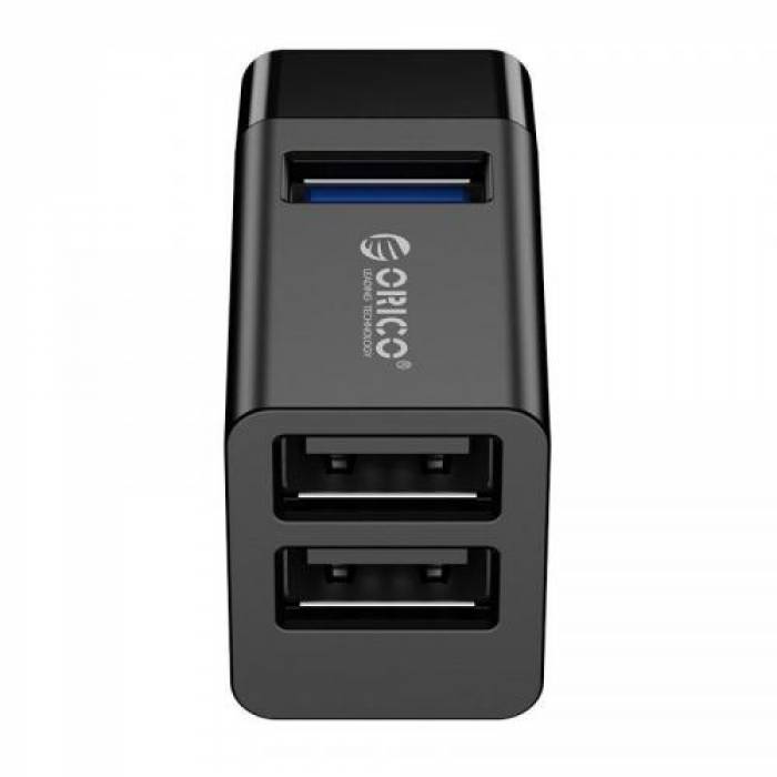 Mini Hub USB Orico MINI-U32-BK, 2x USB 2.0, 1x USB 3.2 gen 1, Black
