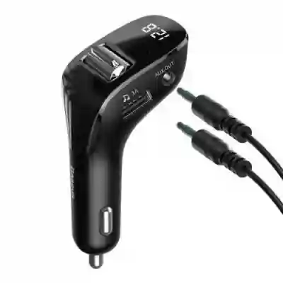 Modulator FM Baseus CCF40-01 + Incarcator auto, 2A, Black