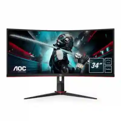 Monitor LED AOC CU34G2X/BK, 34inch, 3440x1440, 1ms, Black