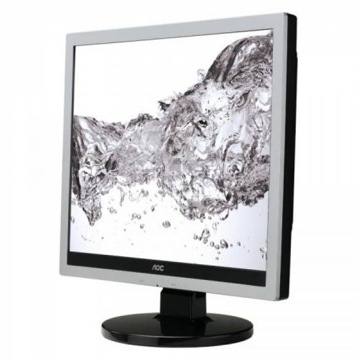 Monitor LED AOC E719SDA, 17inch, 1280x1024, 5ms, Black-Silver