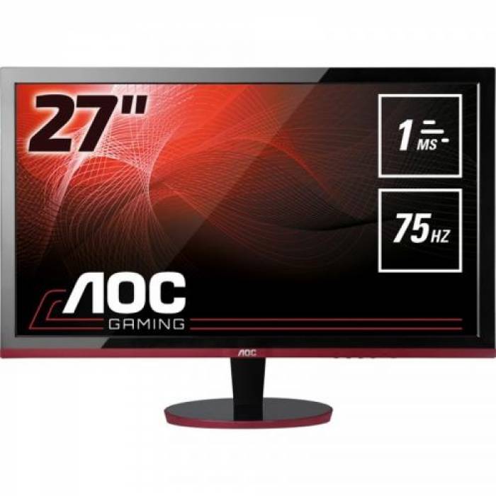 Monitor LED AOC G2778VQ, 27inch, 1920x1080, 1ms, Black-Red