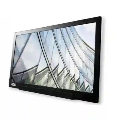 Monitor LED AOC I1601FWUX, 15.6inch, 1920x1080, 5ms, Black-Silver