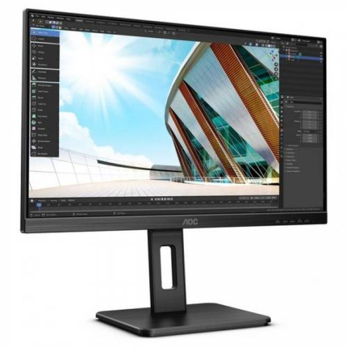 Monitor LED AOC U27P2, 27inch, 3840x2160, 4ms, Black