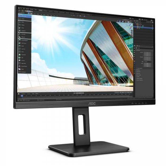 Monitor LED AOC U27P2CA, 27inch, 3840x2160, 4ms, Black