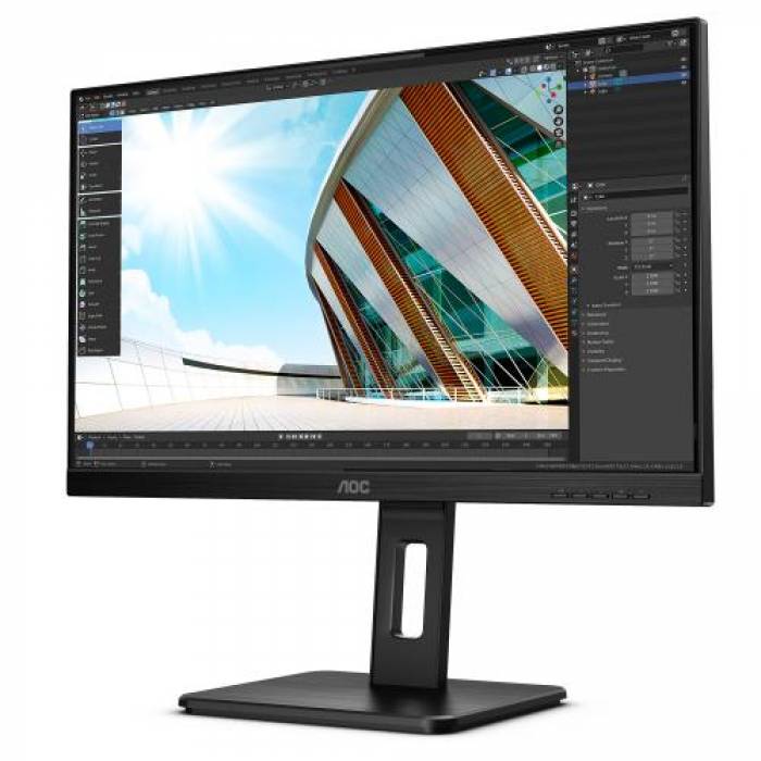 Monitor LED AOC U27P2CA, 27inch, 3840x2160, 4ms, Black